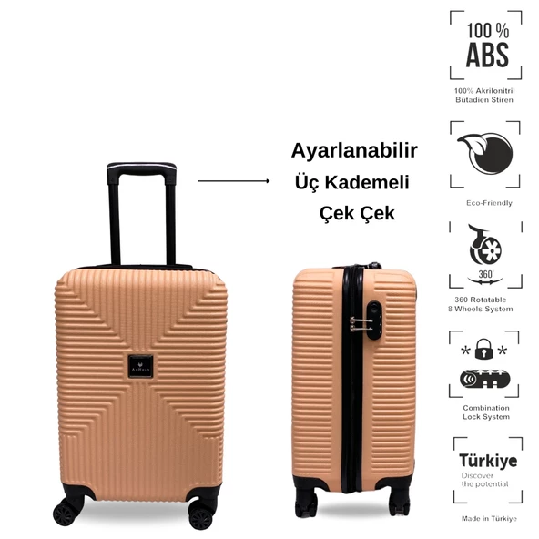 ANHELO Bowtie ABS Küçük (Kabin) Boy Valiz - 3
