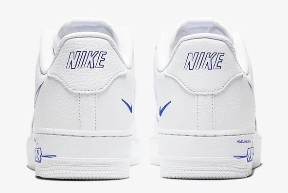 NIKE AIR FORCE 1 LOW SKETCH WHITE BLUE - Resim 5