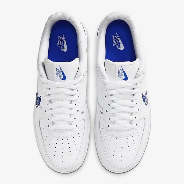 NIKE AIR FORCE 1 LOW SKETCH WHITE BLUE - Resim 4