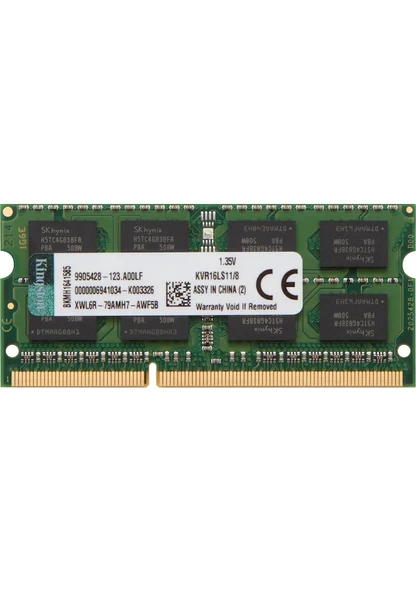 Kingston KVR16LS11/8 8 GB DDR3L 1600 MHz CL11 Notebook Ram