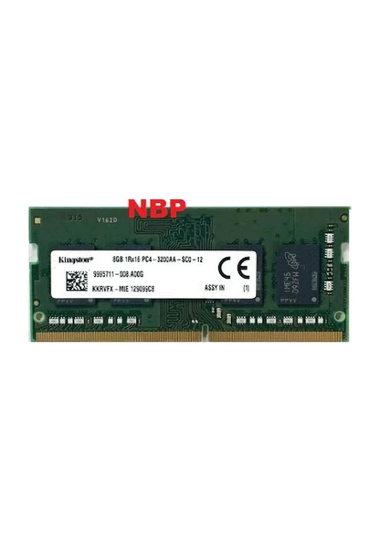 Kingston 8 GB Pc4-25600 3200Aa 3200 MHz So-Dimm Memory Kkrvfx-Mie Notebook Ram Bellek