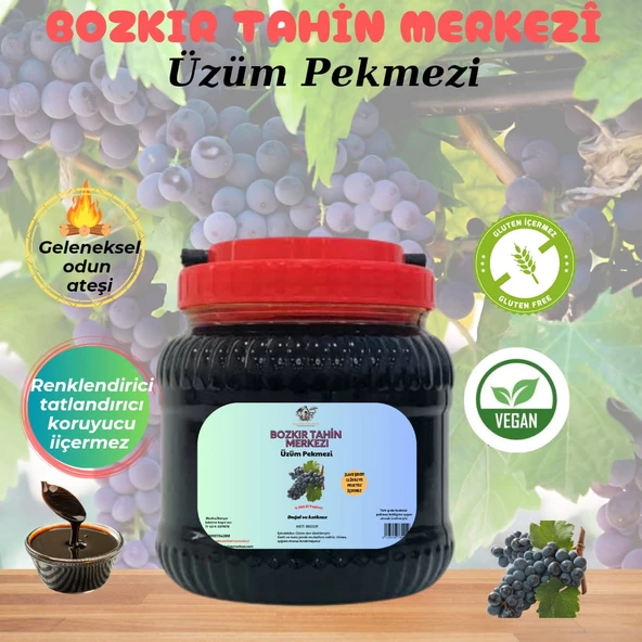 Bozkır Tahin Merkezi Üzüm Köy Pekmezi 950 gr (Doğal&katkısız)