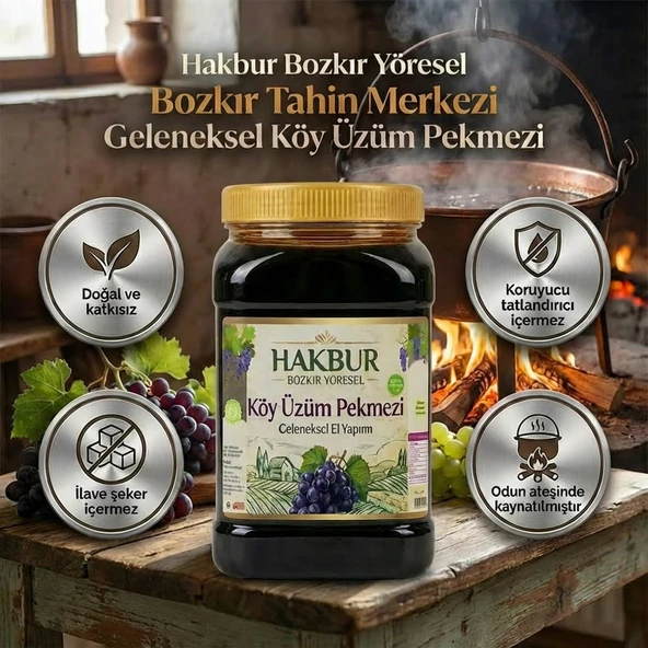 Bozkır Tahin Merkezi Üzüm Köy Pekmezi 950 gr (Doğal&katkısız) - Resim 2