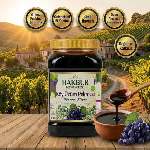 Bozkır Tahin Merkezi Üzüm Köy Pekmezi 950 gr (Doğal&katkısız) ürün görseli 1