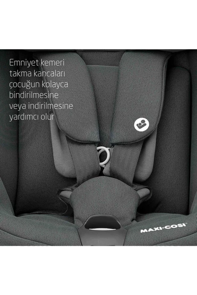Axiss Fix Adac'lı İsofix'li I-Size 0-18 Kg 360 Dönebilir Yatabilir Oto Koltuğu Authentic Graphite - 4