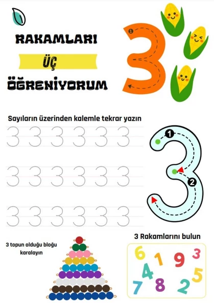 Saymayı Öğreten Cırt Cırtlı YAZ-SİL Kitabı - 3
