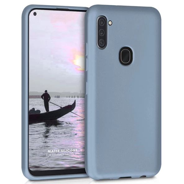 Samsung Galaxy M11 Kılıf Liquid İçi Kadife Lansman Velvet Silikon - 12