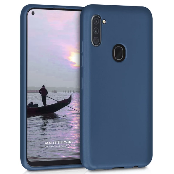 Samsung Galaxy M11 Kılıf Liquid İçi Kadife Lansman Velvet Silikon - 10