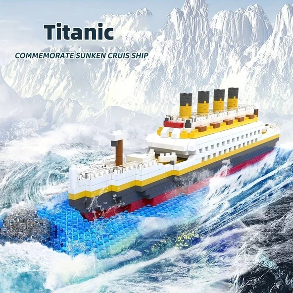 Titanic 3D Lego BULDING BLOCKS 609 Parça 12+ YAŞ Puzzle Tekne Gemi Hediye - 4