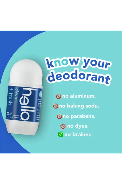 Hello Clean + Fresh Roll-On Deodorant 50ML - 4