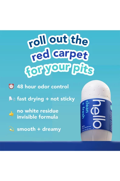 Hello Clean + Fresh Roll-On Deodorant 50ML - 2