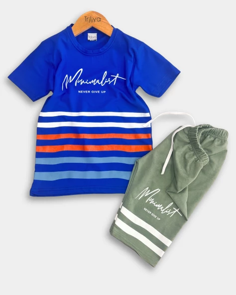 Erkek Çocuk Tişört & Kapri Takımı - Ekonomik Kaliteli Yazlık - 9