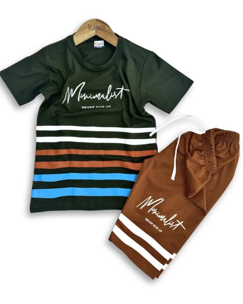 Erkek Çocuk Tişört & Kapri Takımı - Ekonomik Kaliteli Yazlık - 7