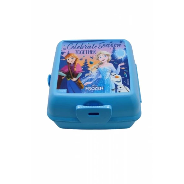 Piev 2 Bölmeli Kilitli Çatal Kaşıklı Frozen Beslenme Kabı Mavi - 3