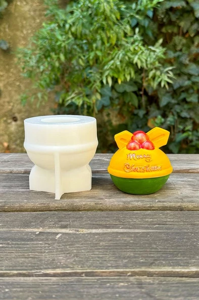 3D Christmas Top Silikon Mum Kalıbı - Resim 4