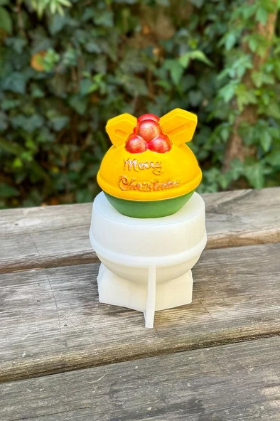 3D Christmas Top Silikon Mum Kalıbı - Resim 3