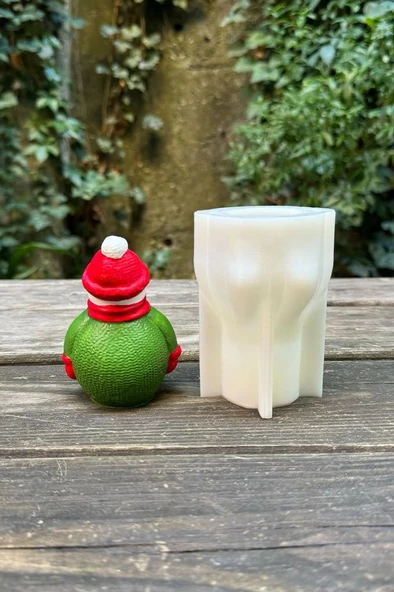 3D Christmas Kardan Adam Silikon Mum Kalıbı - Resim 4