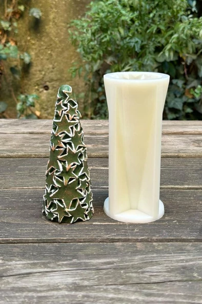 Yıldız Ağacı Silikon Mum Kalıbı - Resim 4