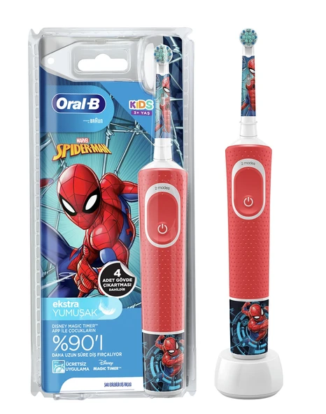 Oral-B D100 Vitality Spiderman Özel Seri Çocuklar İçin Şarj Edilebilir Diş Fırçası