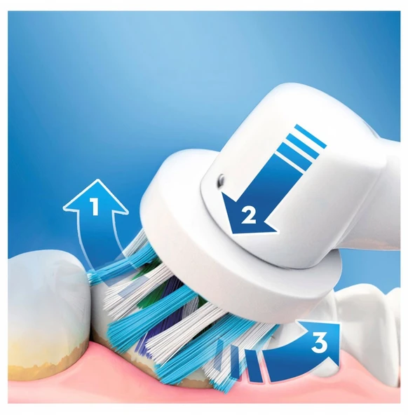 Oral-B D100 Vitality Cross Action Şarjlı Siyah Diş Fırçası - Resim 3