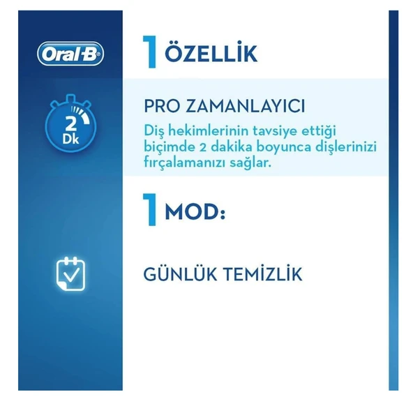 Oral-B D100 Vitality Cross Action Şarjlı Siyah Diş Fırçası - Resim 5