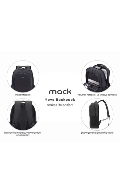 MCC-505 15.6" Move Notebook Sırt Çantası Siyah - 3