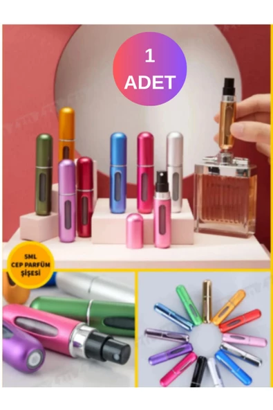 1 Adet Taşınabilir Cep Parfüm Şişesi Doldurma Atomizer Çantalık Dolabilir Mini Şişe 5ml - 2