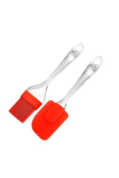 2'li Silikon spatula-Fırça Seti (Silikon) - 2