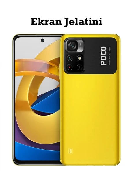 Xiaomi Poco M4 Pro 5G Uyumlu Ön Body Şeffaf Ultra Ekran Koruyucu Nano Jelatin
