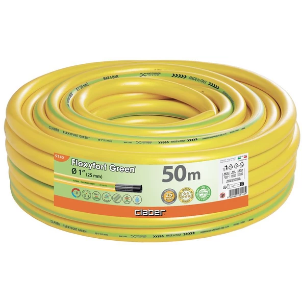 Claber 9140 Flexfort Green Hortum 1" 50mt