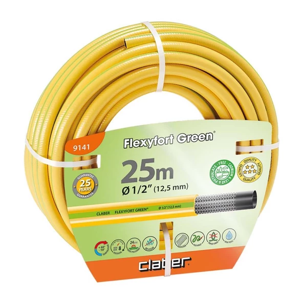 Claber 9141 Flexfort Green Hortum 1/2" 25mt