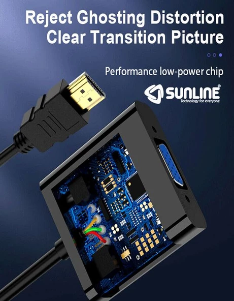 Sunline 170601 HDMI-VGA Dönüştürücü - 2