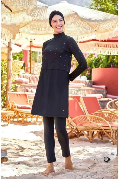 Adasea 4552 Zury Tam Boy Tasarım Tesettür Mayo - Resim 6