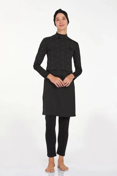 Adasea 4552 Zury Tam Boy Tasarım Tesettür Mayo - Resim 4