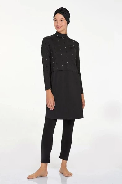 Adasea 4552 Zury Tam Boy Tasarım Tesettür Mayo - Resim 3