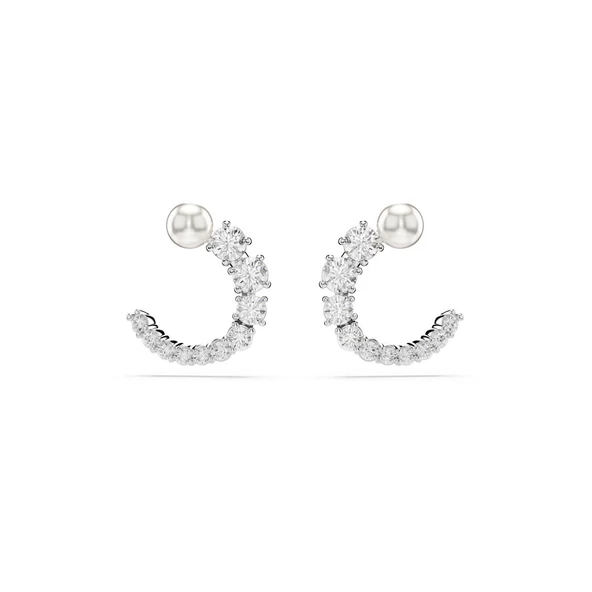 5692260 Swarovski Küpe Matrıx:Pe Stud Cırcle Whıte/Rhs