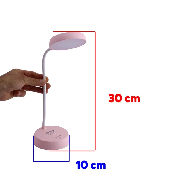 Şarjlı Akrobat 360° Masa Üstü Lamba 3 Kademe Dokunmatik Çalışma Okuma Işığı Gece Lambası Soft Işık - Resim 4