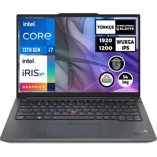 Lenovo ThinkPad E14 Gen 5 i7-1355U 24GB 2TB SSD 14'' WUXGA Freedos Taşınabilir Bilgisayar 21JK0006TX 014