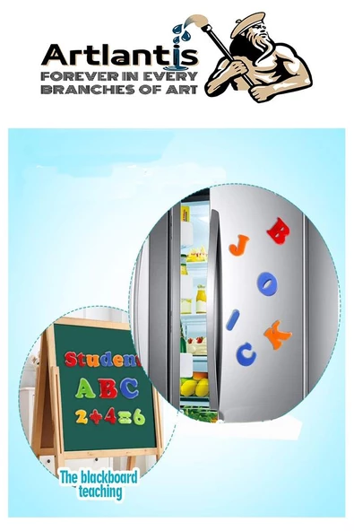 Mıknatıslı Harfler ve Sayılar 52 Parça 1 Paket Bubu Manyetik Harf ve Sayı Okul Öncesi Eğitim Harfleri Öğrenme - 3