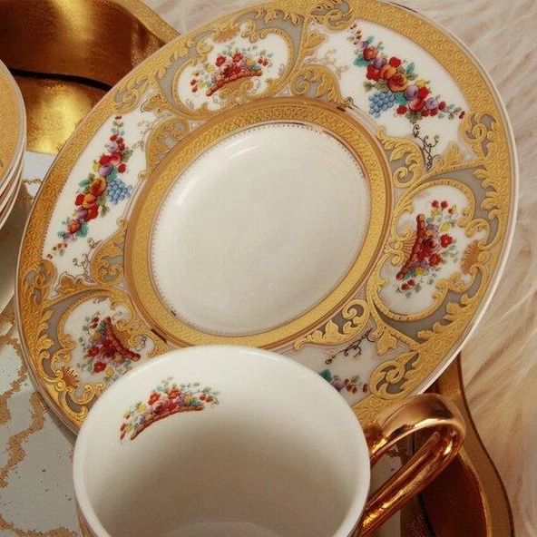 Royking Gold 6 lı Kahve Fincan Takımı MNG 23 - 5