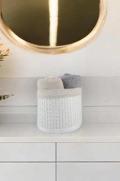 Digithome Bambu Çok Amaçlı Saklama Kutusu Düzenleyici Küçük Boy Organizer Beyaz 18 Cm - CL-6008-4 C1-1-121 - 2