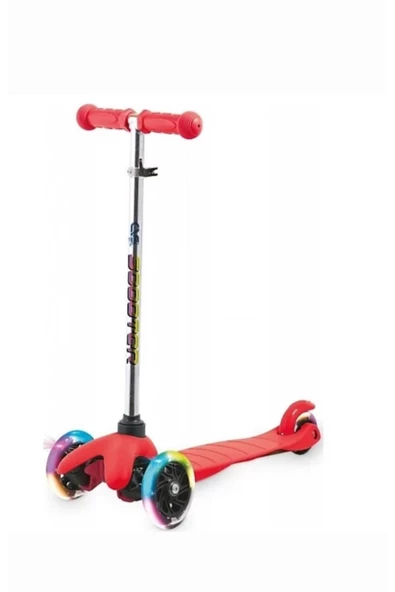 MATMEL CVS Tech Scooter Kırmızı 7 Renk Led Işıklı Tekerlek DN80001