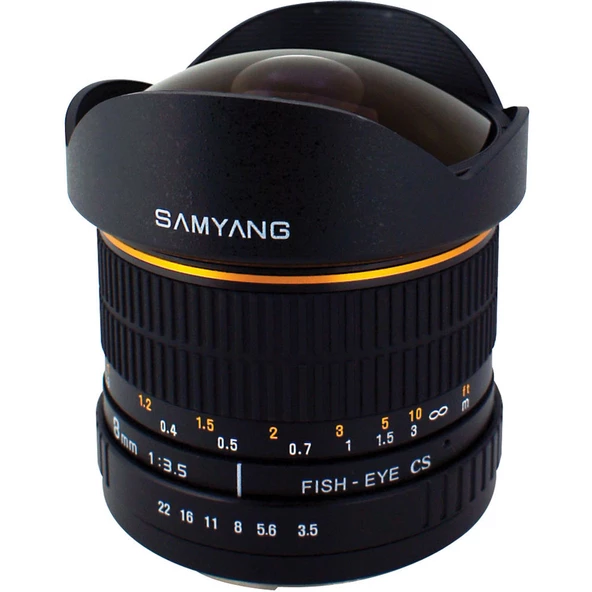 SAMYANG FISH-EYE CS LENS MULTI-COATED 8MM F3.5