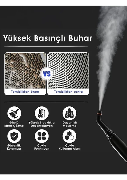 Pirantech CB-107C 2000 W Siyah Buharlı Temizleyici - 3