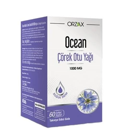 Orzax Ocean Çörek Otu Yağı 60 Kapsül