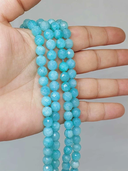 Amazonit Taşı Faset Kesim Dizi 7.5mm (52802) ürün görseli
