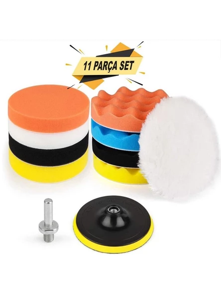 Rodex Pasta Cila Polisaj Süngeri Pedi Seti 115 mm Otomotiv Parlatıcı 11 Parça - 5