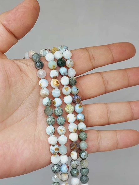 Larimar Taşı Faset Kesim Dizi 7mm (52794) ürün görseli 1