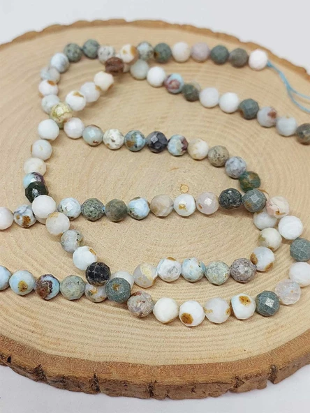 Larimar Taşı Faset Kesim Dizi 7mm (52794) - Resim 3