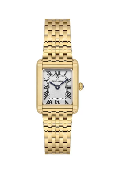 DANIEL KLEIN DK102-DK.1.13786-3 ALTIN KAPLAMA ROMA RAKAMLI DİKDÖRTGEN KADIN KOL SAATİ